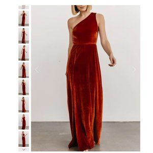 Tatiana Velvet One Shoulder Maxi Dress